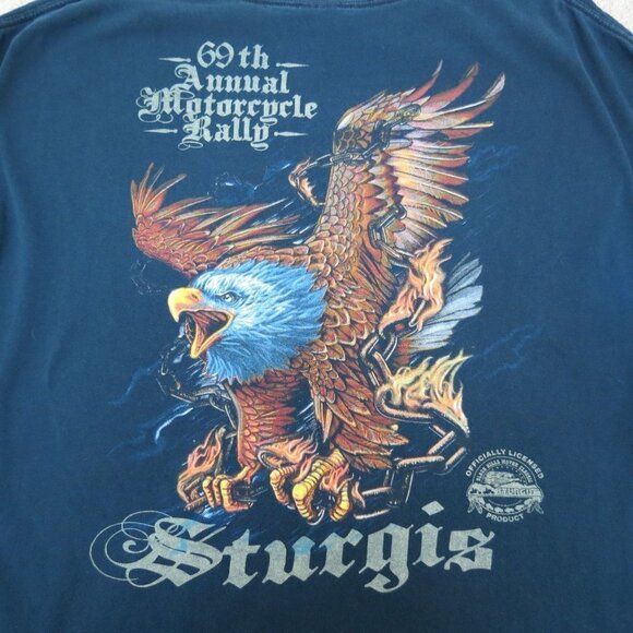 Men's Black STURGIS Motorcycle Rally 2009 Short Sleeve Tee 69th Annual Tshirt XL - Picture 1 of 6